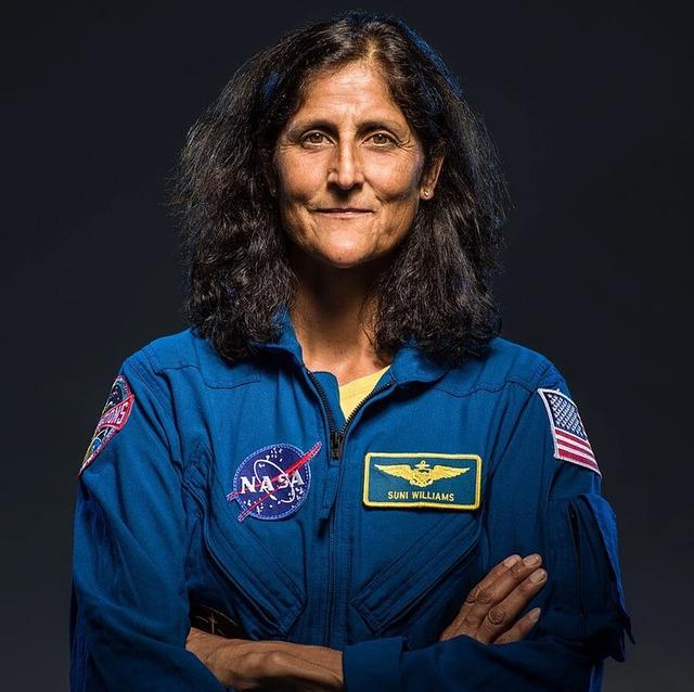 Suni Williams, NASA astronaut, pictured in her flight suit.